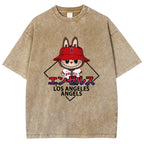 Labubu Los Angeles Angels Vintage Japanese Washed T-Shirt