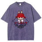 Labubu Los Angeles Angels Vintage Japanese Washed T-Shirt