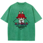 Labubu Los Angeles Angels Vintage Japanese Washed T-Shirt