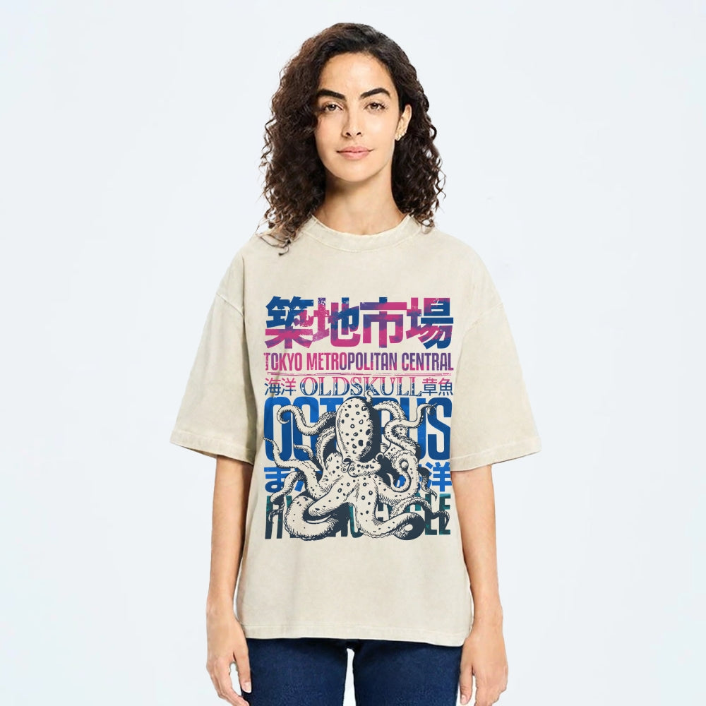 Vintage Tsukiji Fish Market Washed T-Shirt