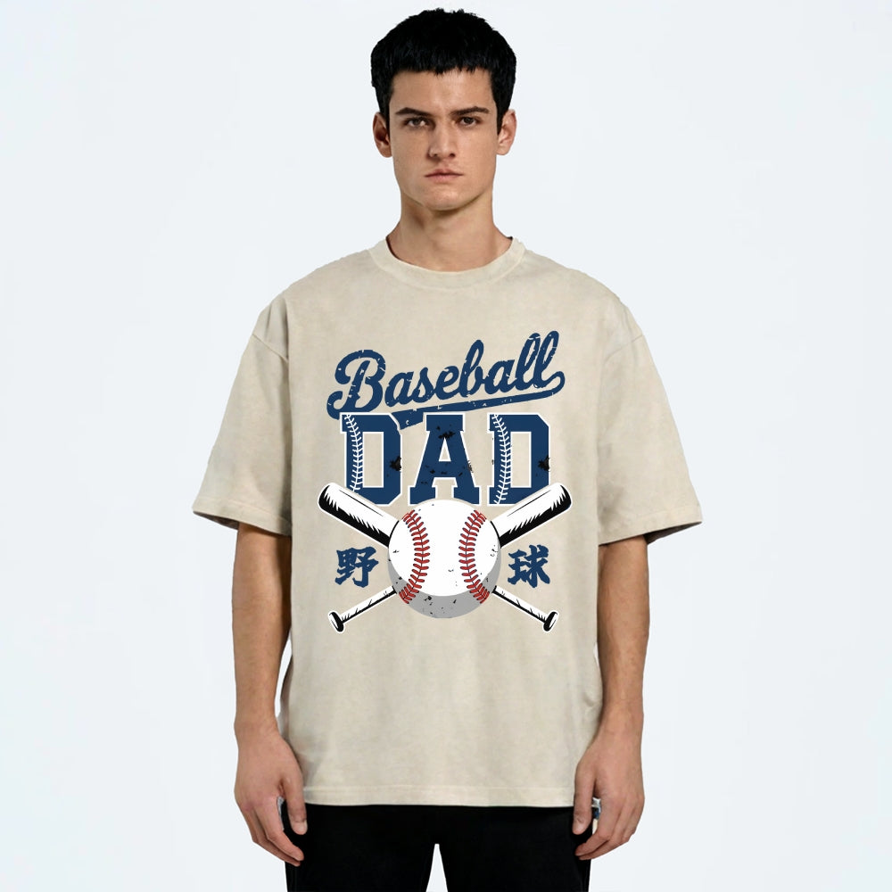 Baseball Father Vintage Washed T-shirt