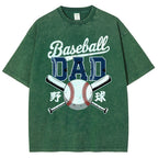 Baseball Father Vintage Washed T-shirt