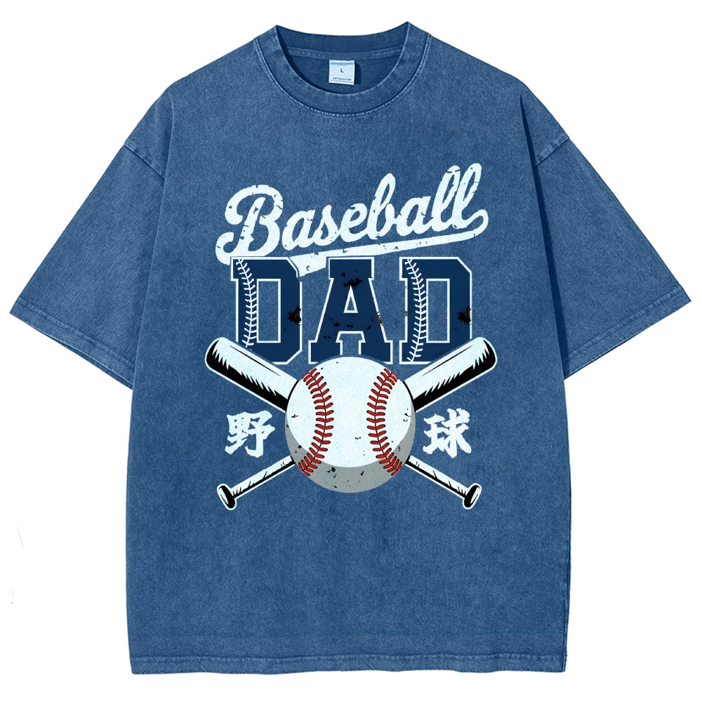 Baseball Father Vintage Washed T-shirt