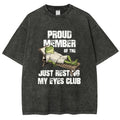 Unisex Just Resting My Eyes -Funny Fathers Day Printed Washed Tee