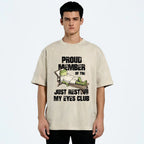 Unisex Just Resting My Eyes -Funny Fathers Day Printed Washed Tee