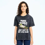 Unisex Just Resting My Eyes -Funny Fathers Day Printed Washed Tee