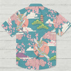 Japanese Crane Ukiyo-e Hawaiian Shirt