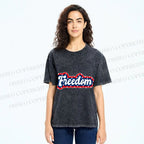 Unisex Independence Day Printed Washed Tee