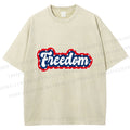 Unisex Independence Day Printed Washed Tee