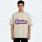 Unisex Independence Day Printed Washed Tee