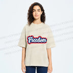 Unisex Independence Day Printed Washed Tee