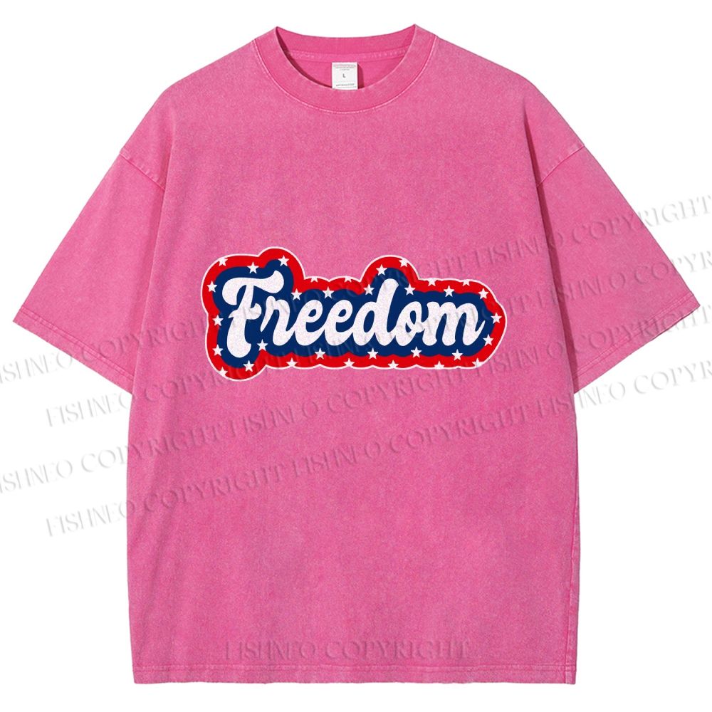 Unisex Independence Day Printed Washed Tee