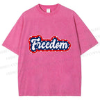Unisex Independence Day Printed Washed Tee