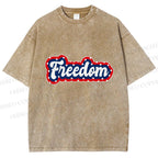 Unisex Independence Day Printed Washed Tee