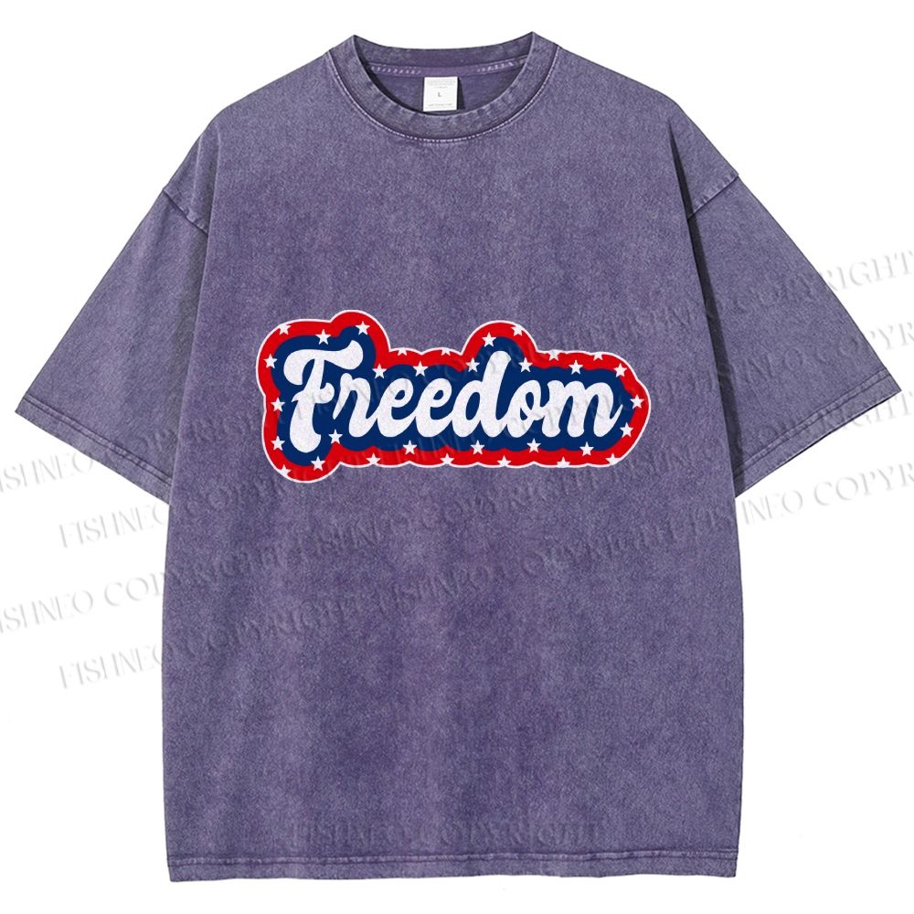 Unisex Independence Day Printed Washed Tee