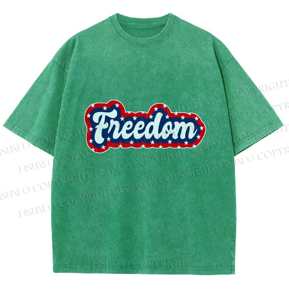 Unisex Independence Day Printed Washed Tee
