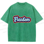 Unisex Independence Day Printed Washed Tee