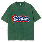 Unisex Independence Day Printed Washed Tee
