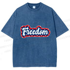 Unisex Independence Day Printed Washed Tee