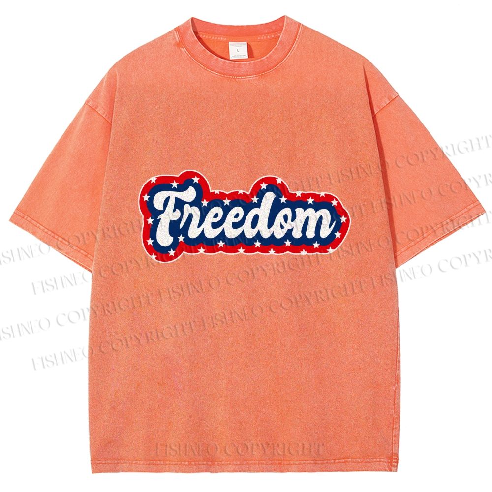 Unisex Independence Day Printed Washed Tee