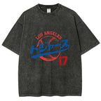 Los Angeles Dodgers japanese design Washed T-Shirt