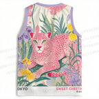 Yayoi Kusama Pink Cheetah Jersey Tank