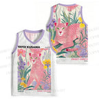 Yayoi Kusama Pink Cheetah Jersey Tank