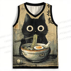 Retro Ramen Cat Jersey Tank