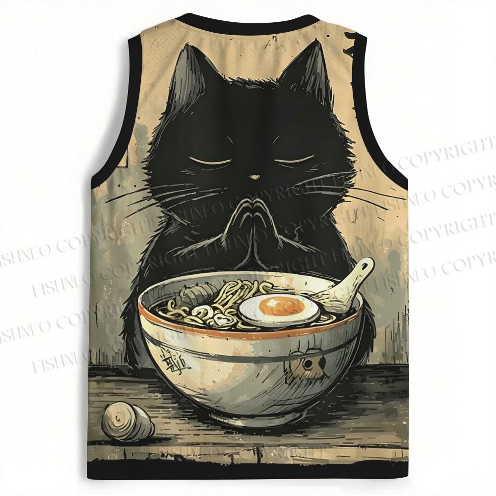 Retro Ramen Cat Jersey Tank