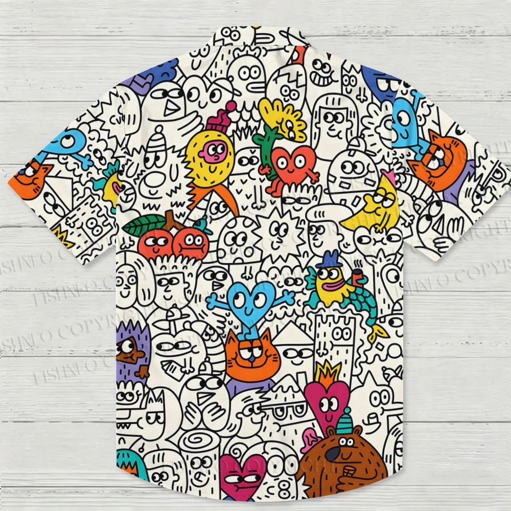 Funny Cartoon Puzzle Hawaiian Shirt