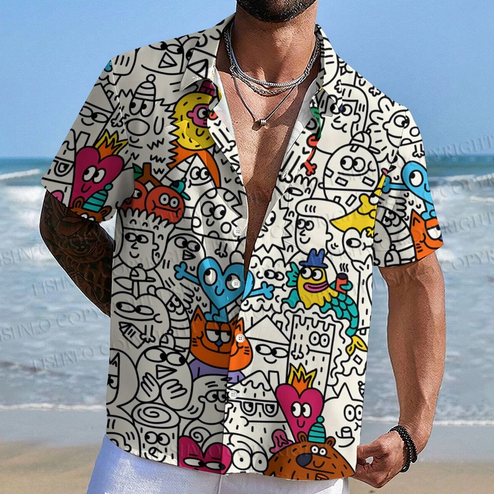 Funny Cartoon Puzzle Hawaiian Shirt