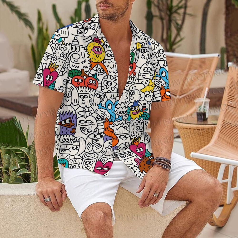 Funny Cartoon Puzzle Hawaiian Shirt