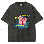 Unisex SpongeBob Gary the Snail Printed Washed Tee