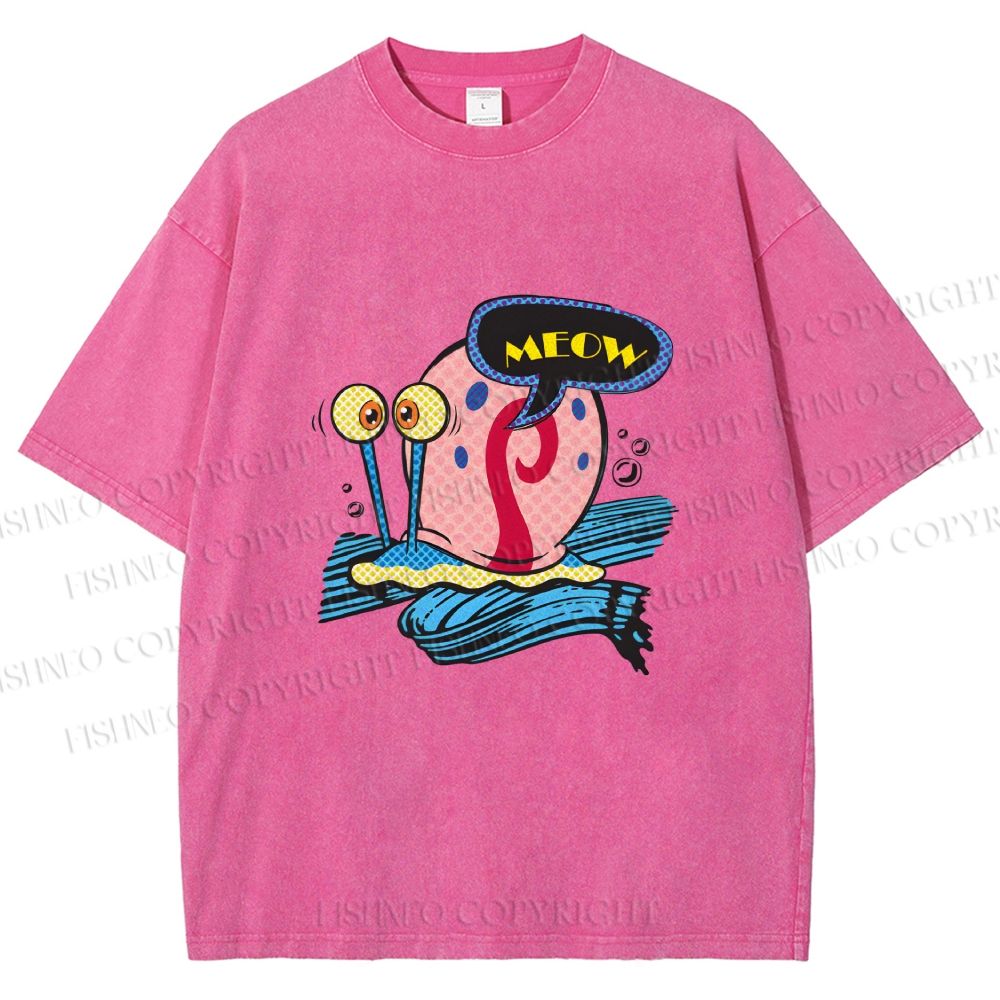 Unisex SpongeBob Gary the Snail Printed Washed Tee