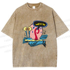 Unisex SpongeBob Gary the Snail Printed Washed Tee