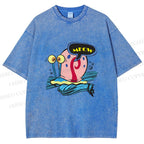 Unisex SpongeBob Gary the Snail Printed Washed Tee
