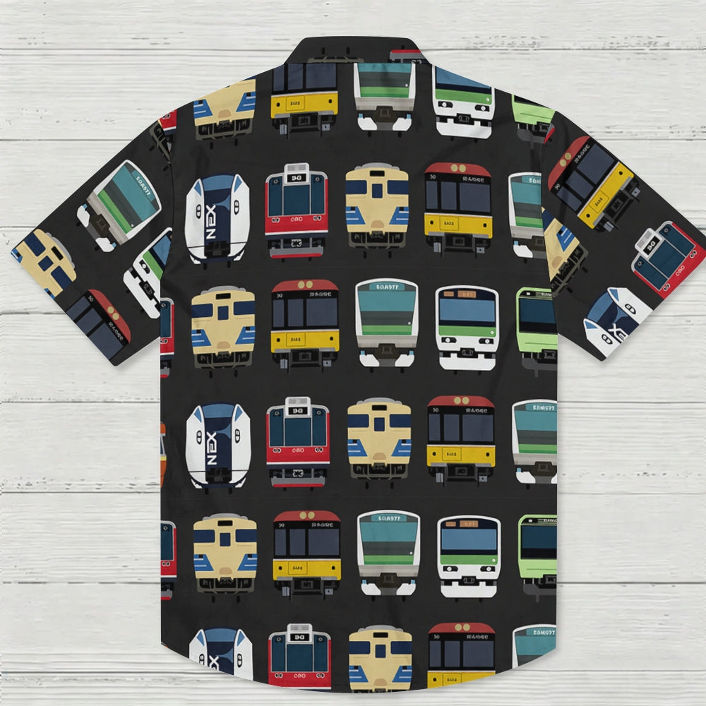 Japanese Traditional Trains Aloha Hawaiian Shirt