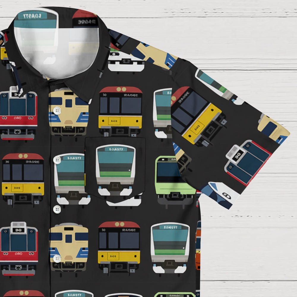 Japanese Traditional Trains Aloha Hawaiian Shirt