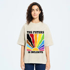 Unisex Pride Future Is Inclusive Printed Washed Tee