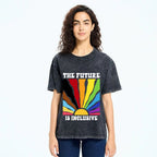 Unisex Pride Future Is Inclusive Printed Washed Tee