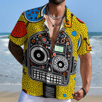 Abstract Robot Portrait With Crown Hawaiian Shirt