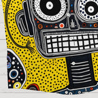 Abstract Robot Portrait With Crown Hawaiian Shirt