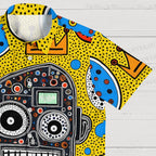 Abstract Robot Portrait With Crown Hawaiian Shirt