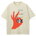 Unisex It's Going To Be Ok Printed Washed Tee