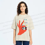 Unisex It's Going To Be Ok Printed Washed Tee