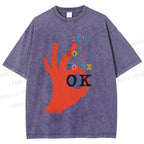 Unisex It's Going To Be Ok Printed Washed Tee