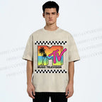 Unisex Mtv Sunset Printed Washed Tee
