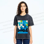 Unisex Bauhaus City Printed Washed Tee