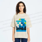 Unisex Bauhaus City Printed Washed Tee