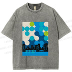 Unisex Bauhaus City Printed Washed Tee